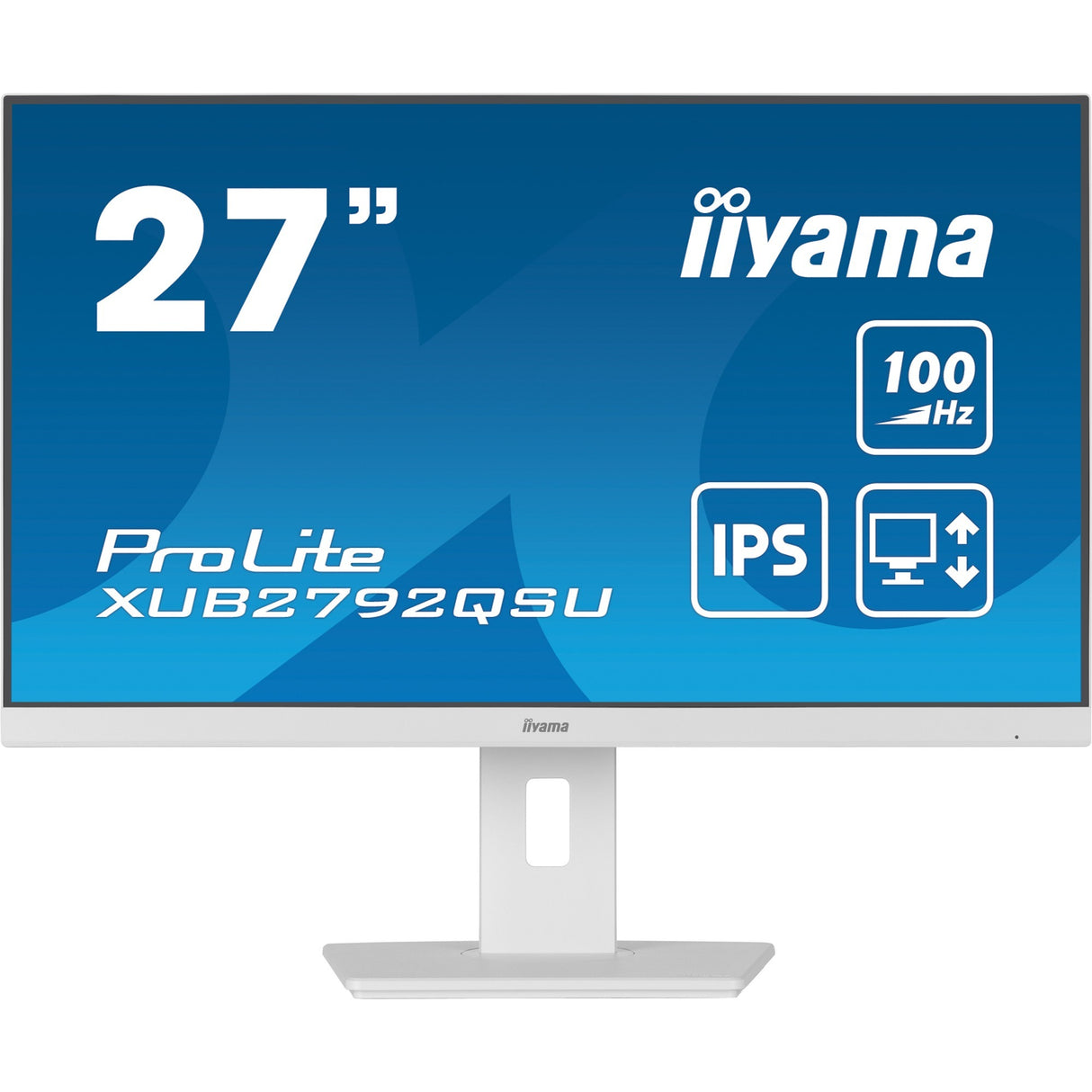 Iiyama ProLite XUB2792QSU-W6 27 monitor (white, HDMI, DisplayPort, 4x USB-A, USB-B)
