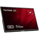 Viewsonic VA1650 moniteur portable léger 16 (noir, 1x HDMI, USB-C)