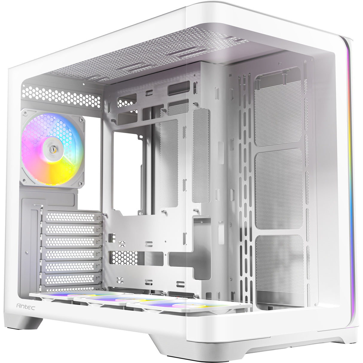 Caixa de torre midi Antec c5 curve argb (branca | 2x USB-A | 1x USB-C | vidro temperado)