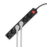 ACT SOCKET com interruptor luminoso, 6 soquetes, 3 m