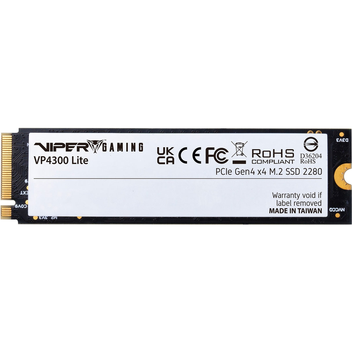 Patriot vp4300l1tbm28h viper vp4300 lite ssd, 1tb, m.2 2280, pcie gen4 x4, 7400 mb s, 800k iops