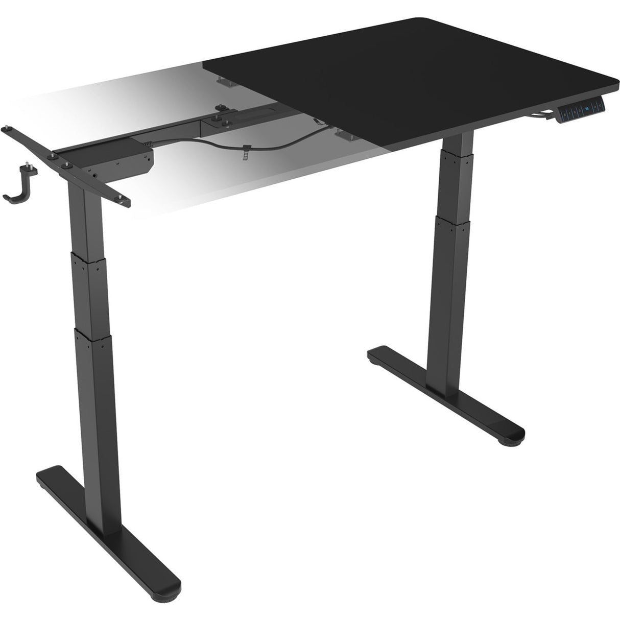 Icy box electrically height-adjustable sit-stand table with