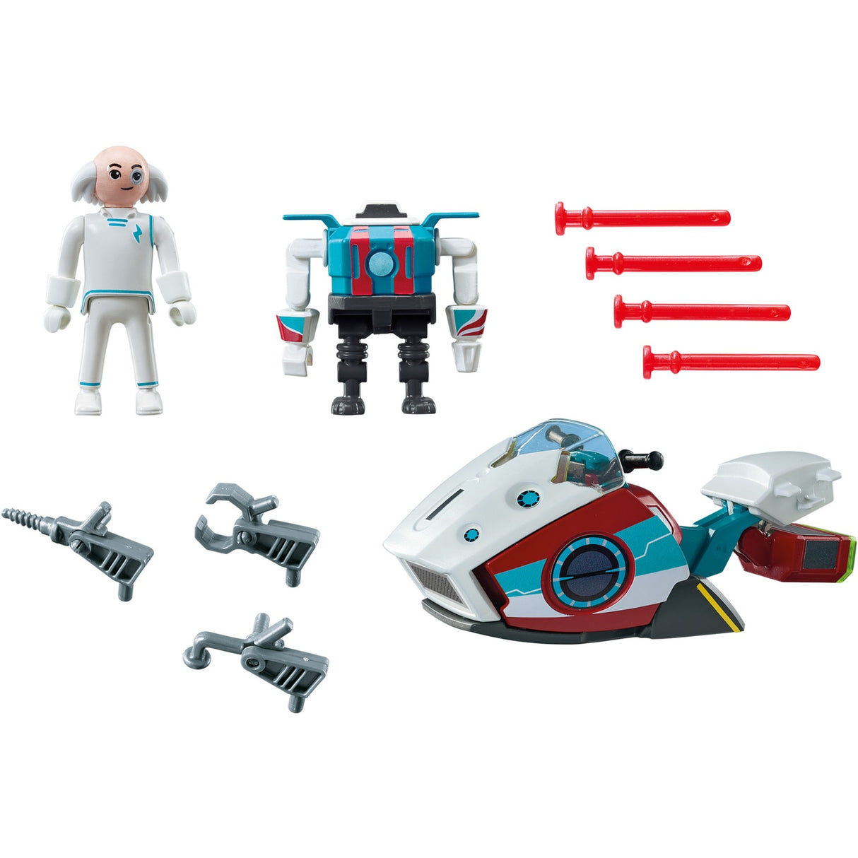 PlayMobil Super 4 SkyJet con el Dr. X Robot