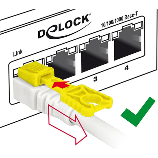 Delock Patch Cable RJ-45 Sikker med Cat.6a