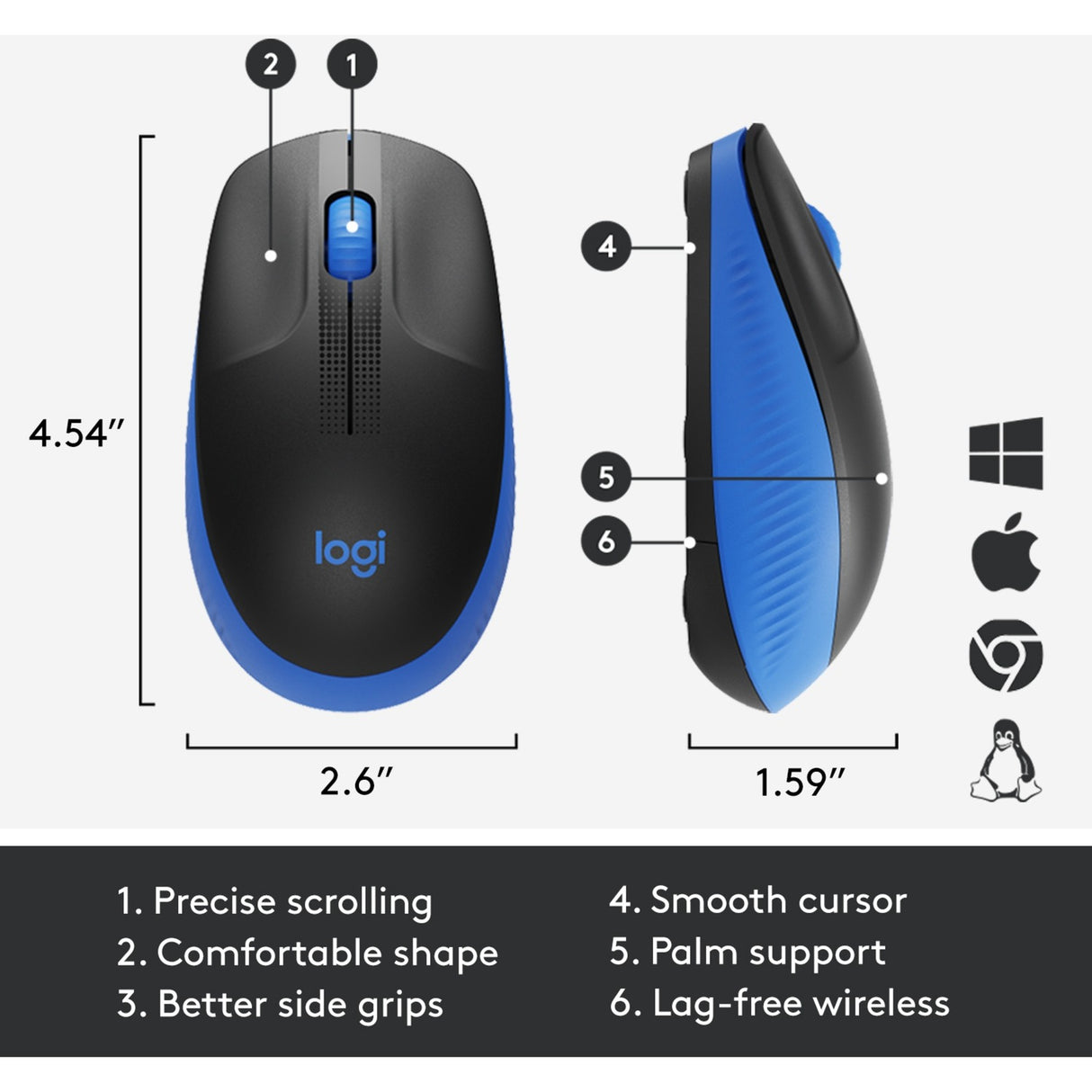 Logitech M190 Viso dydžio belaidė pelė