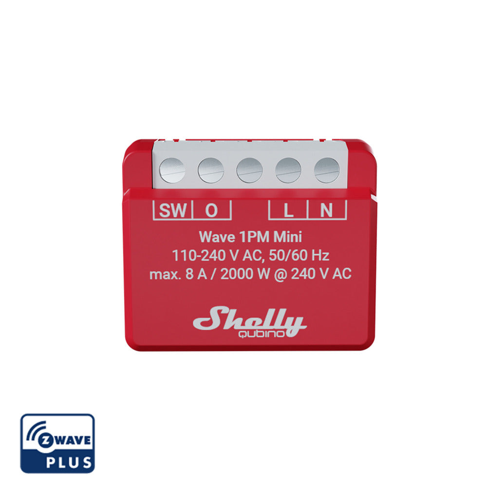 Shelly Wave 1PM Mini LR (EU) Relay (red, Z-Wave)
