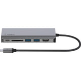Belkin Connect 6-in-1 Multiport USB-C Hub Docking Station (Silver)
