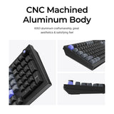 Keychron q5 he 8k magnetic switch keyboard (zwart, us lay-out (qwerty), ultra-fast lime, 96%, rgb leds, osa double-shot pbt, hot swap, knob)