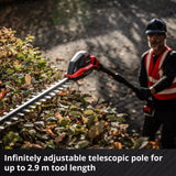 Einhell accu telescoop heggenschaar gp-hh 18 50 li t bl-solo (rood zwart, accu en oplader niet inbegrepen)