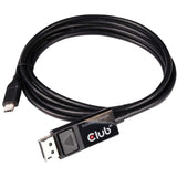Club 3D USB-C to DisplayPort 1.4 Adapter (Black, 1.8 Meters)