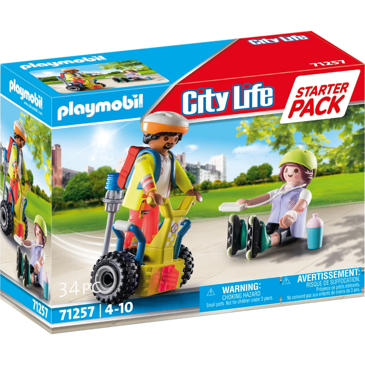 Playmobil kaupunkielämä - aloituspakkaus pelastus segwayn rakennusleluilla (71257)