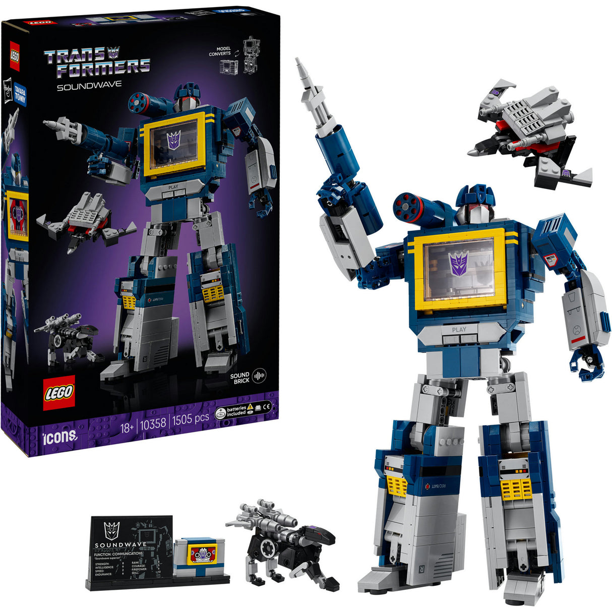LEGO Ikony 10358 Transformatory Fala dźwiękowa