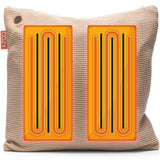 Cozy una knitted 45 x 45 cm wireless heated cushion (light beige, 5000 mAh power bank)