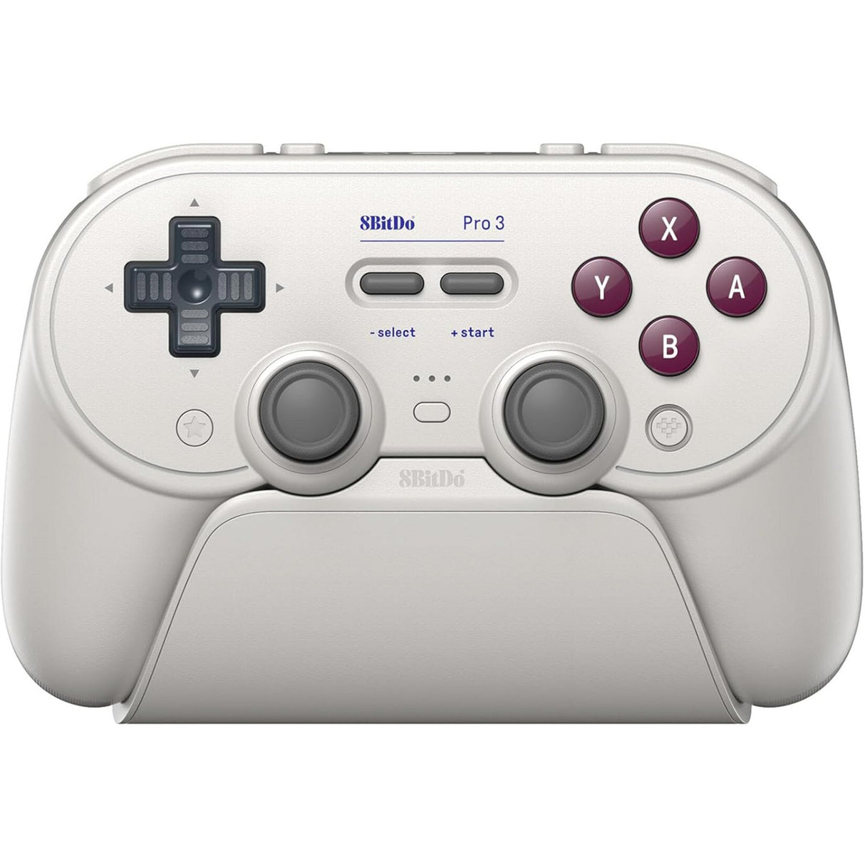 8bitdo pro 3 bluetooth-peliohjain (vaaleanharmaa punainen, kytkin 1 2, pc, android, 2,4 GHz bluetooth usb)