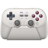 8bitdo pro 3 bluetooth-peliohjain (vaaleanharmaa punainen, kytkin 1 2, pc, android, 2,4 GHz bluetooth usb)