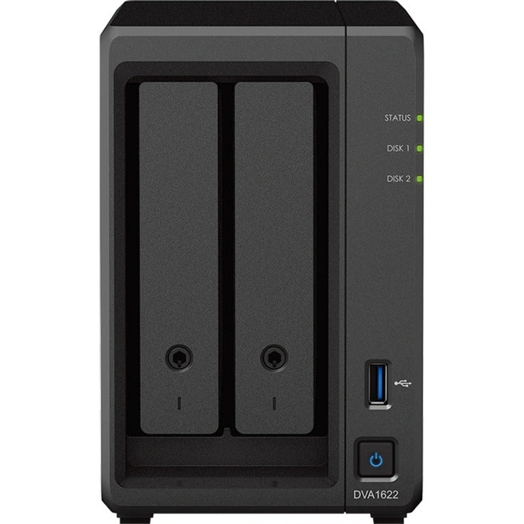 Synology DVA1622 Network Video Recorder (Black, 2x 3.5 HDD slots)