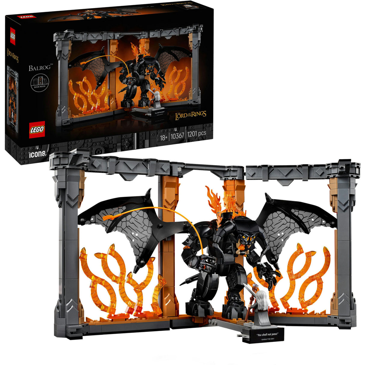 Lego Symboler 10367 Bookend dem Här vun de Réng Balrog