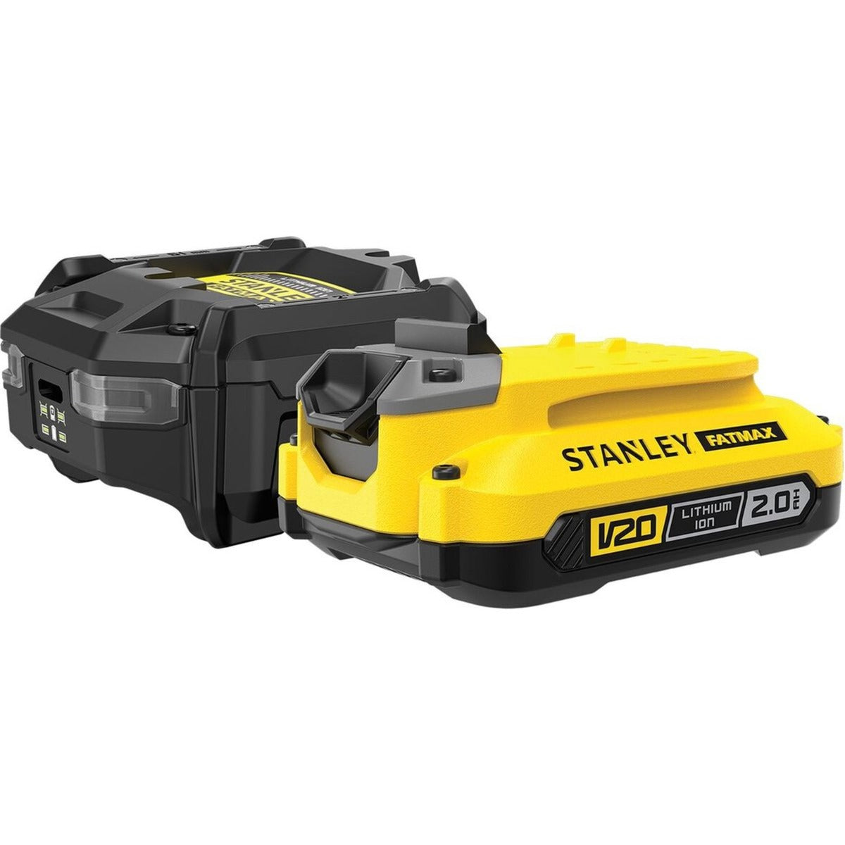 Stanley fatmax sfmcb10d1 v20 18v стартов комплект | 1x2ah + зарядно - sfmcb10d1-qw