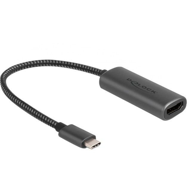Delock USB-C (male) > HDMI (female) (DP Alt Mode) adapter (grey, 0.2 meters)
