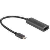 Delock USB-C (male) > HDMI (female) (DP Alt Mode) adapter (grey, 0.2 meters)