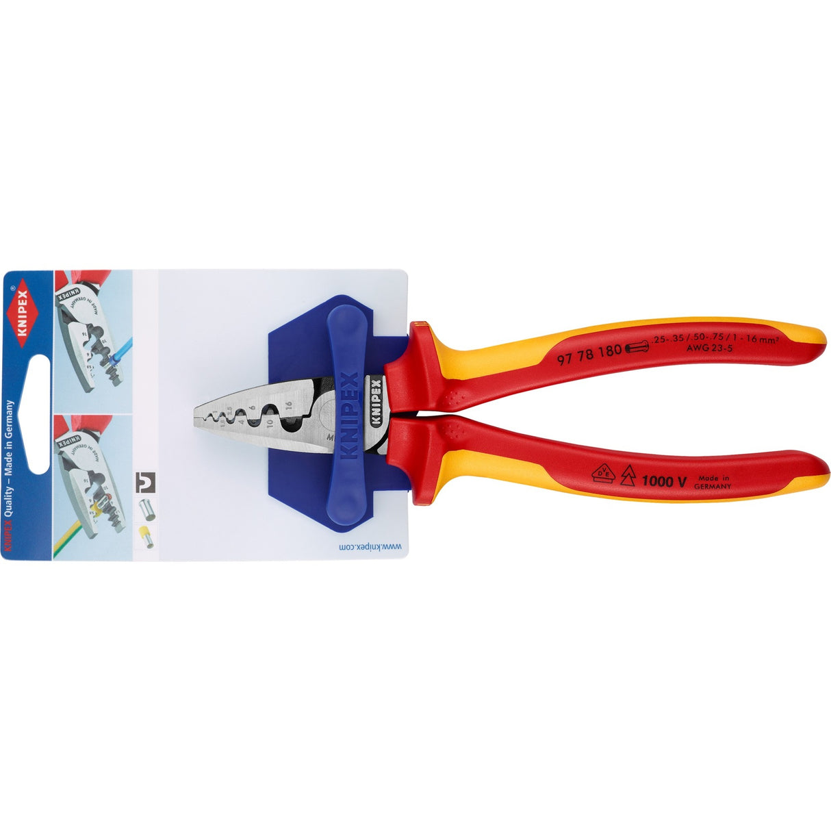 KNIPEX Užspaudimo replės antgaliams VDE 9778180
