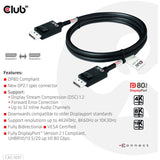 Club 3D Displayport 2.1 Obousměrný VESA DP80 Certified