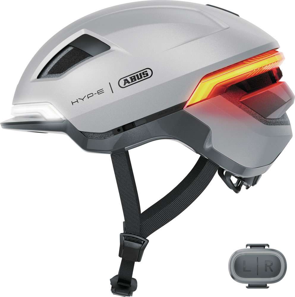 Abus smart helmet hyp-e gleam silver m 54-58cm