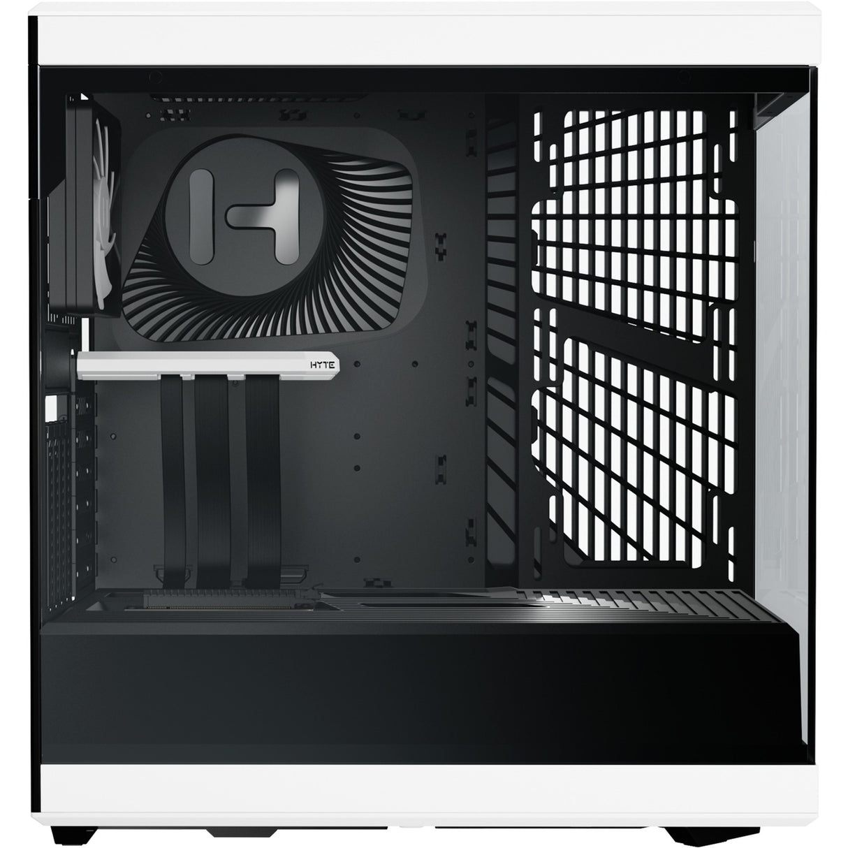 Hyte y40 midi tower behuizing (wit zwart | 2x usb-a | 1x usb-c | tempered glass)