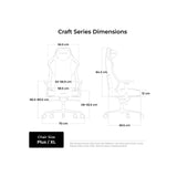 Dxracer craft xl black red epu leather gamestoel (zwart rood)