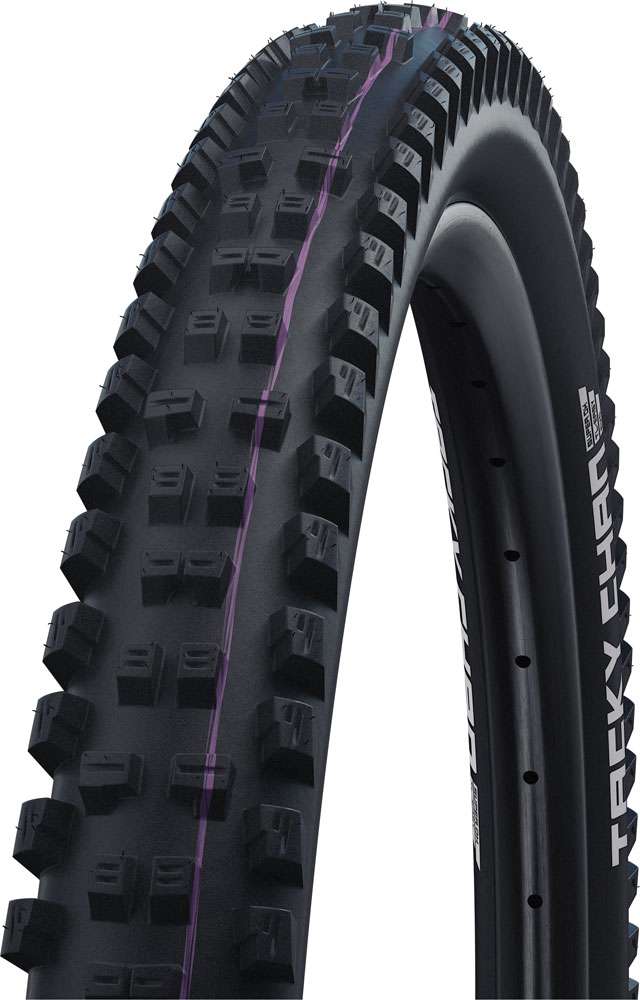 Schwalbe tacky chan evo super sjezdová skládací pneumatika 27,5x2,40 addix ultra soft e-50