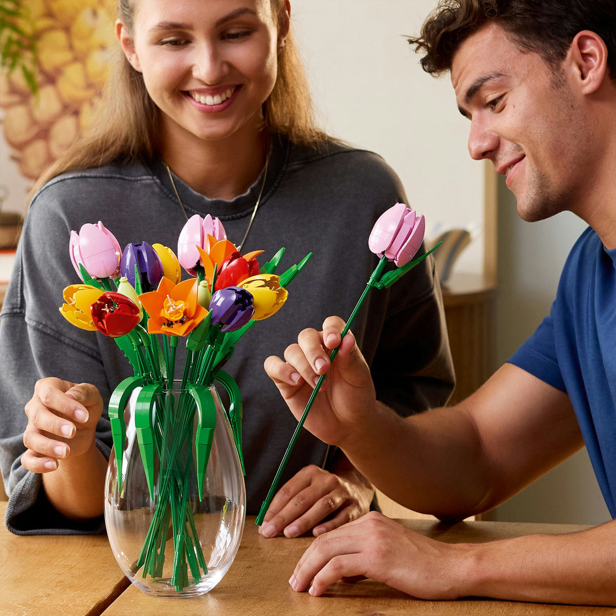 Buquê Lego Botanicals 11501 com decoração de flor de tulipa