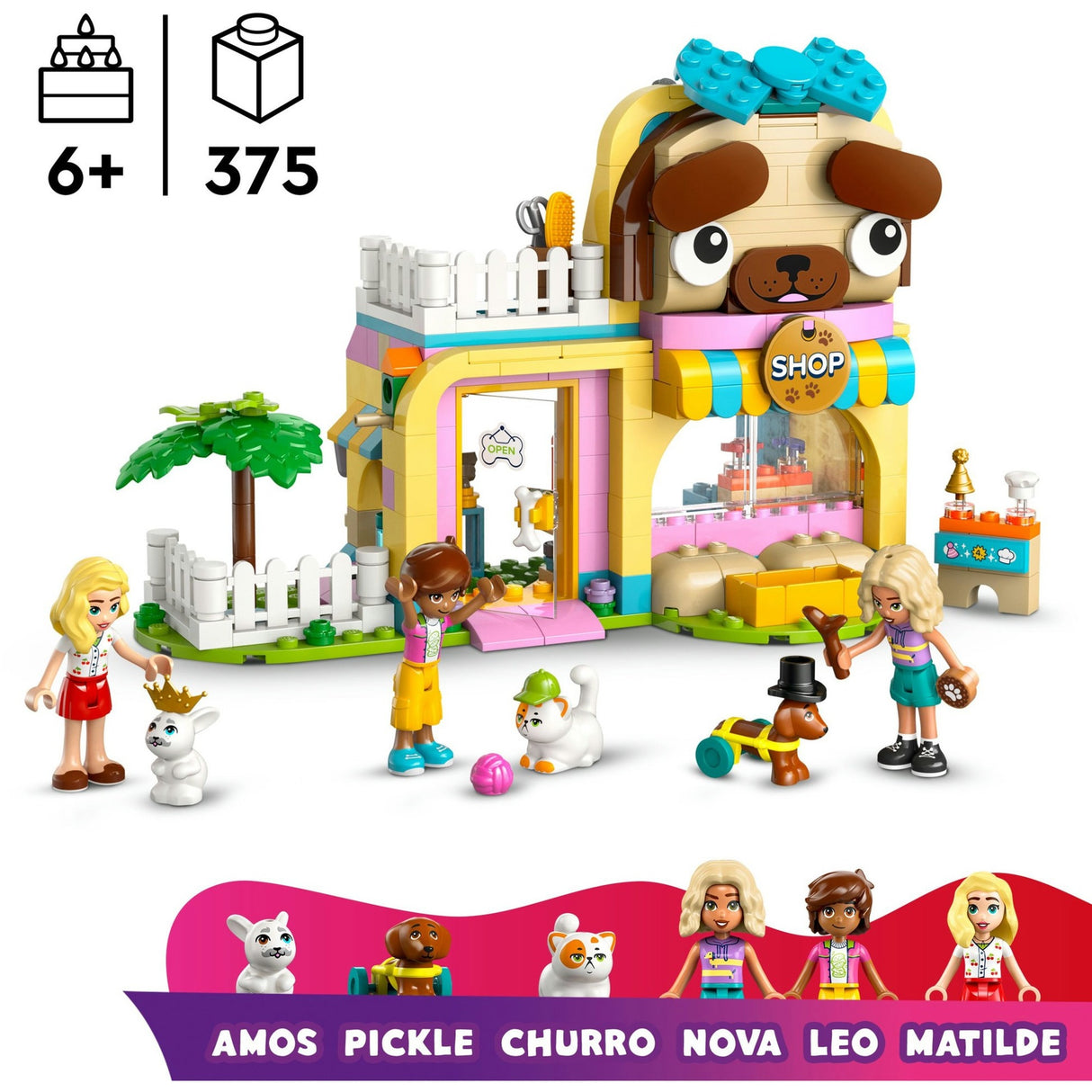 Lego friends 42650 -kauppa eläintarvikkeilla