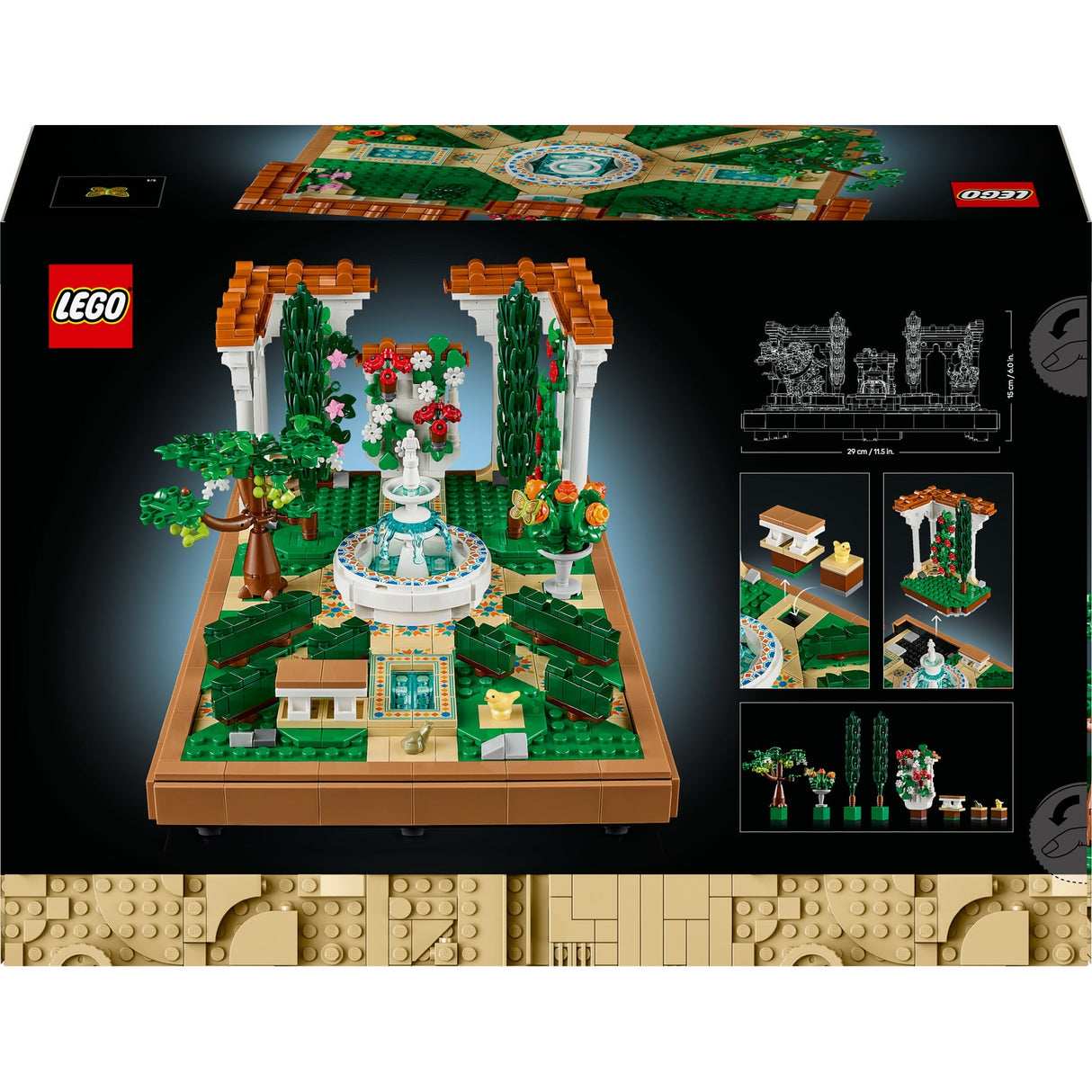 Lego-ikoner 10359 hage med fontene