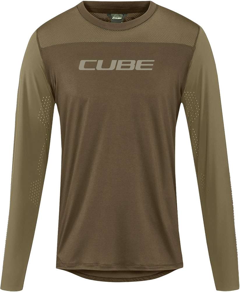 Cube round neck pro tm - mtb long sleeve jersey