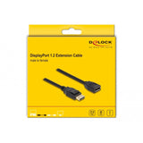 Delock DisplayPort 1.2 Extension Cable (black, 2 meter, 4k 60 Hz)