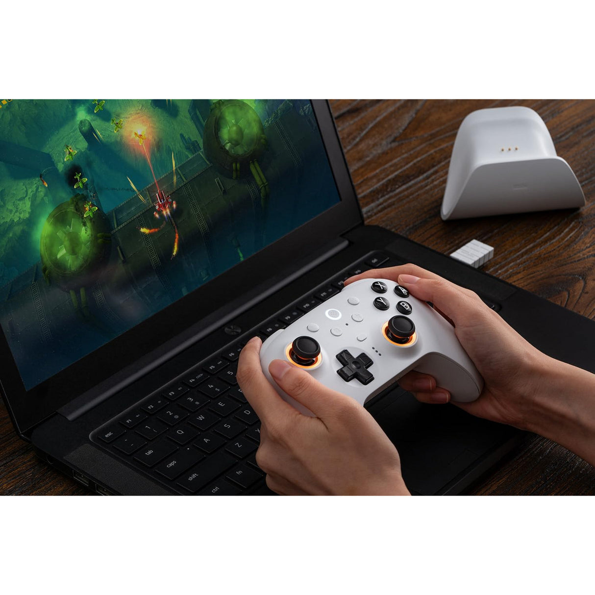 8bitdo Ultimate 2 Bluetooth Controller (black, PC, Switch 2, Bluetooth USB-C 2.4 GHz)