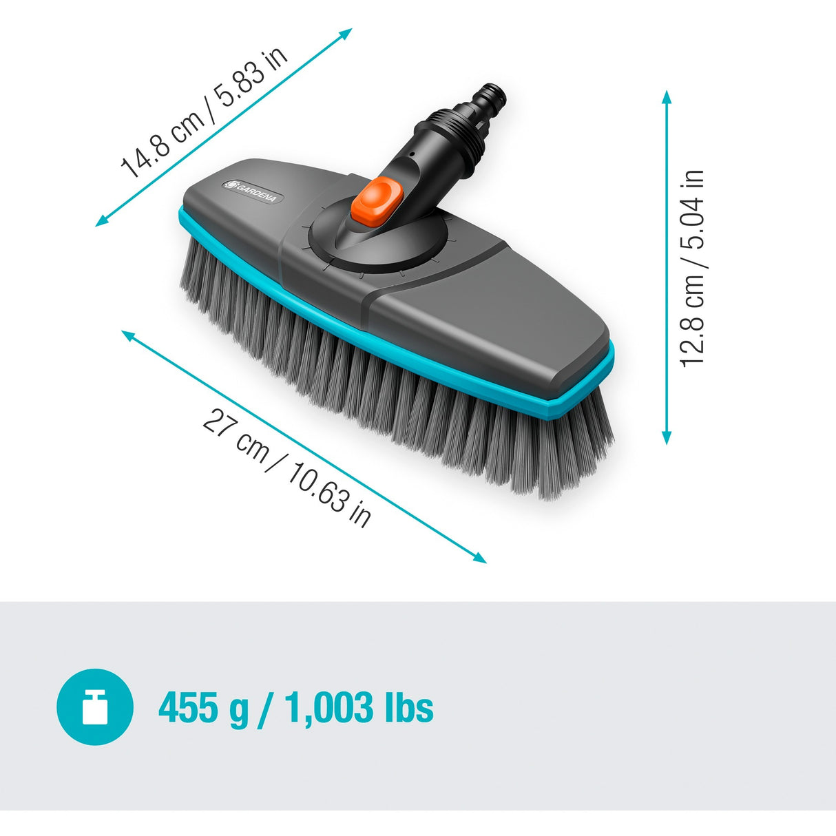 Gardena Cleansystem Acciaio con spazzola morbida per più grande,