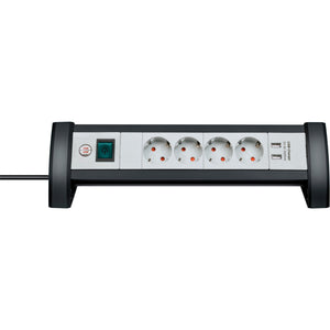 Brennenstuhl Premium Office-Line Socket 4-Fold + 2x USB