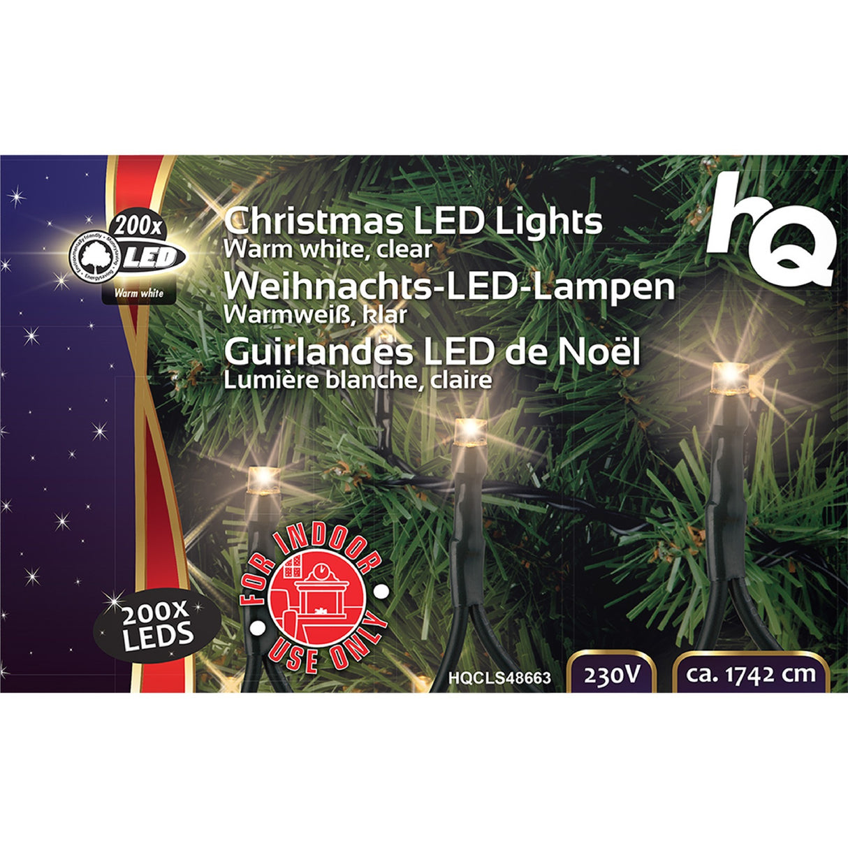 Várias luzes de Natal 200 LED Warm White 17,4m
