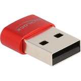 Delock USB 2.0 adapter USB-A male > USB-C female (red)