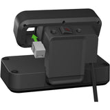 Brennerstuhl estilo duplex socket with switch socket (black silver, 2x slot for keystone modules)