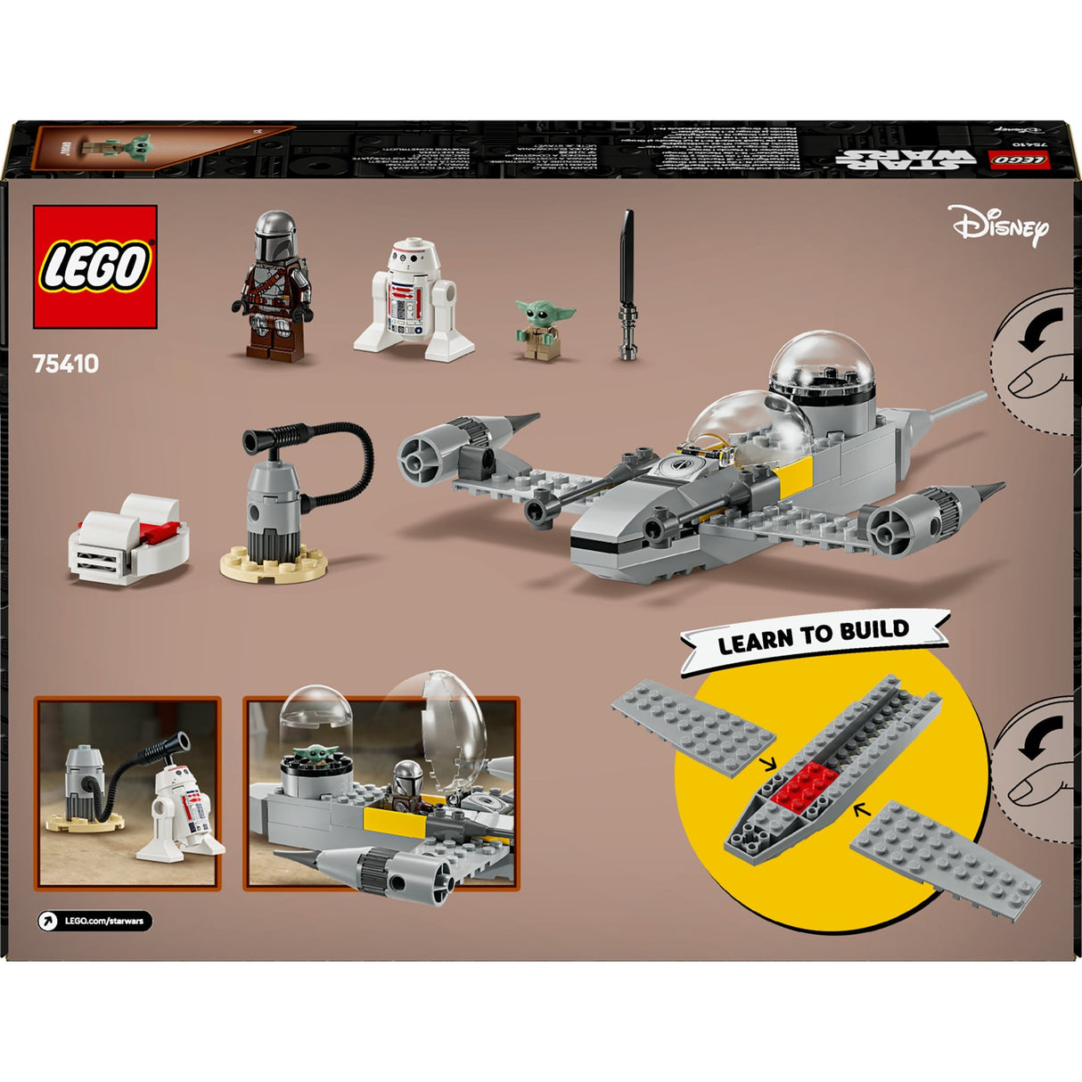 Lego Star Wars 75410 Mando e o caça estelar N-1 de Grogu