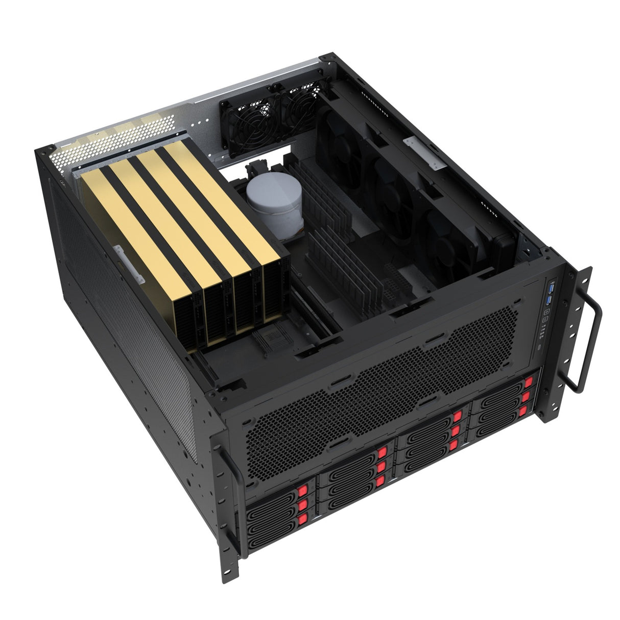Silverstone rm61-312, teline, palvelinkotelo (musta | 6u)