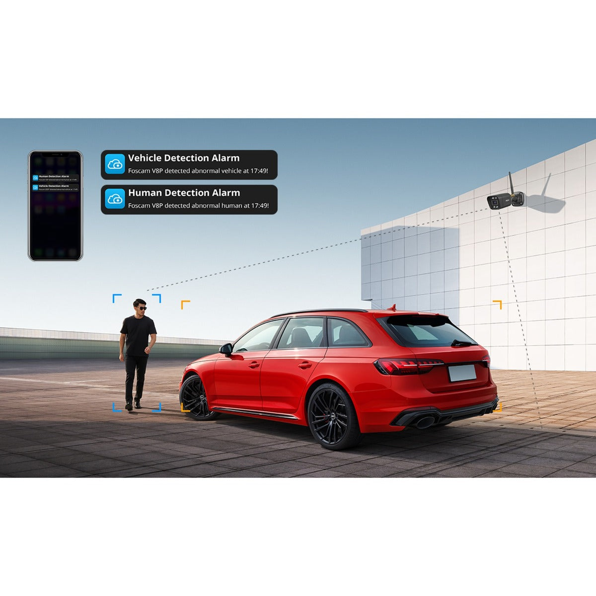 FOSCAM V8P, 4K 8MP Dual-Band-WLAN-Überwachungskamera