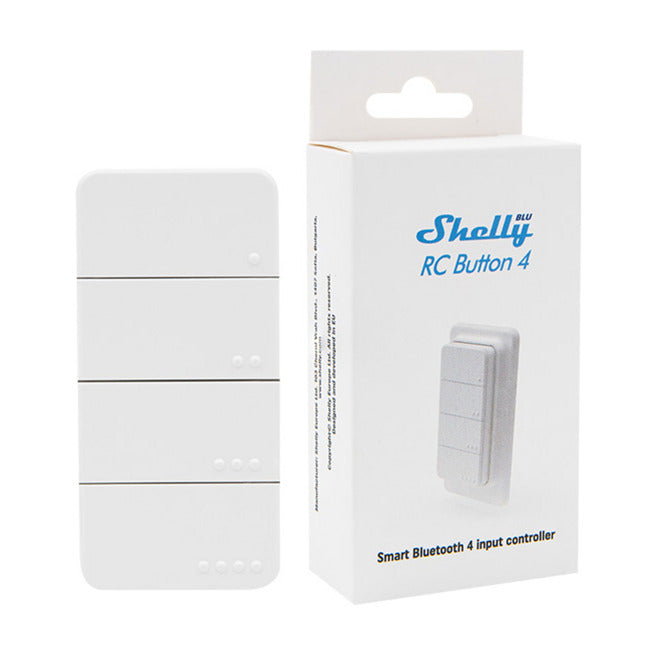 Shelly Blu RC Button 4 ZB remote control (white, Bluetooth 5 (LE), Zigbee)