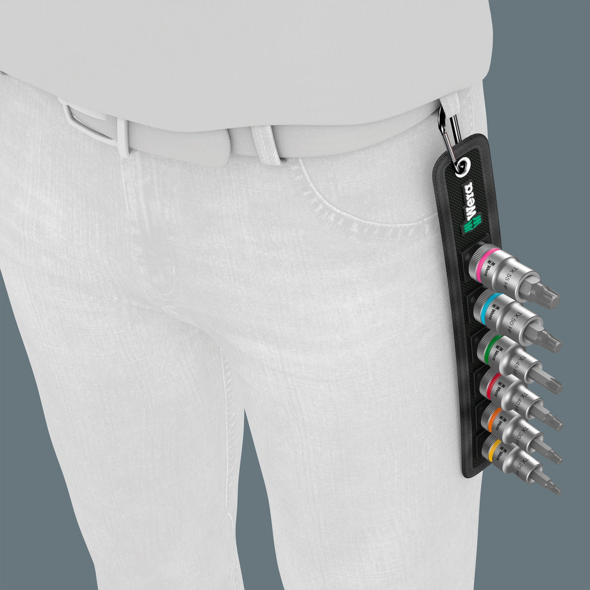 Wera belt c 3 zyklop socket set, 1 2 socket wrench (black, 6-piece, with holding function)