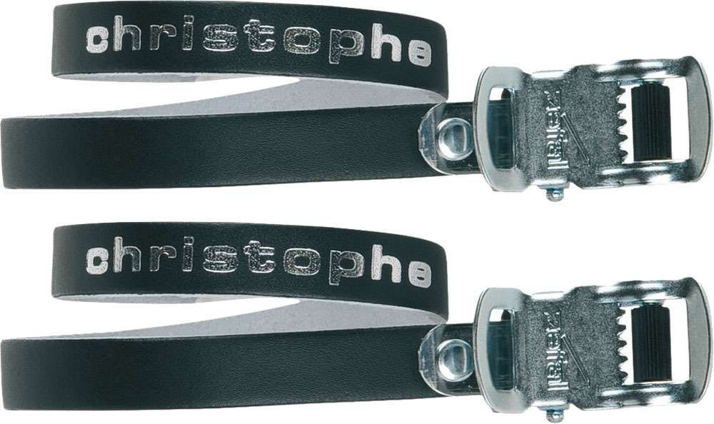 Zefal toe clip strap zef christophe 516 leather bl set