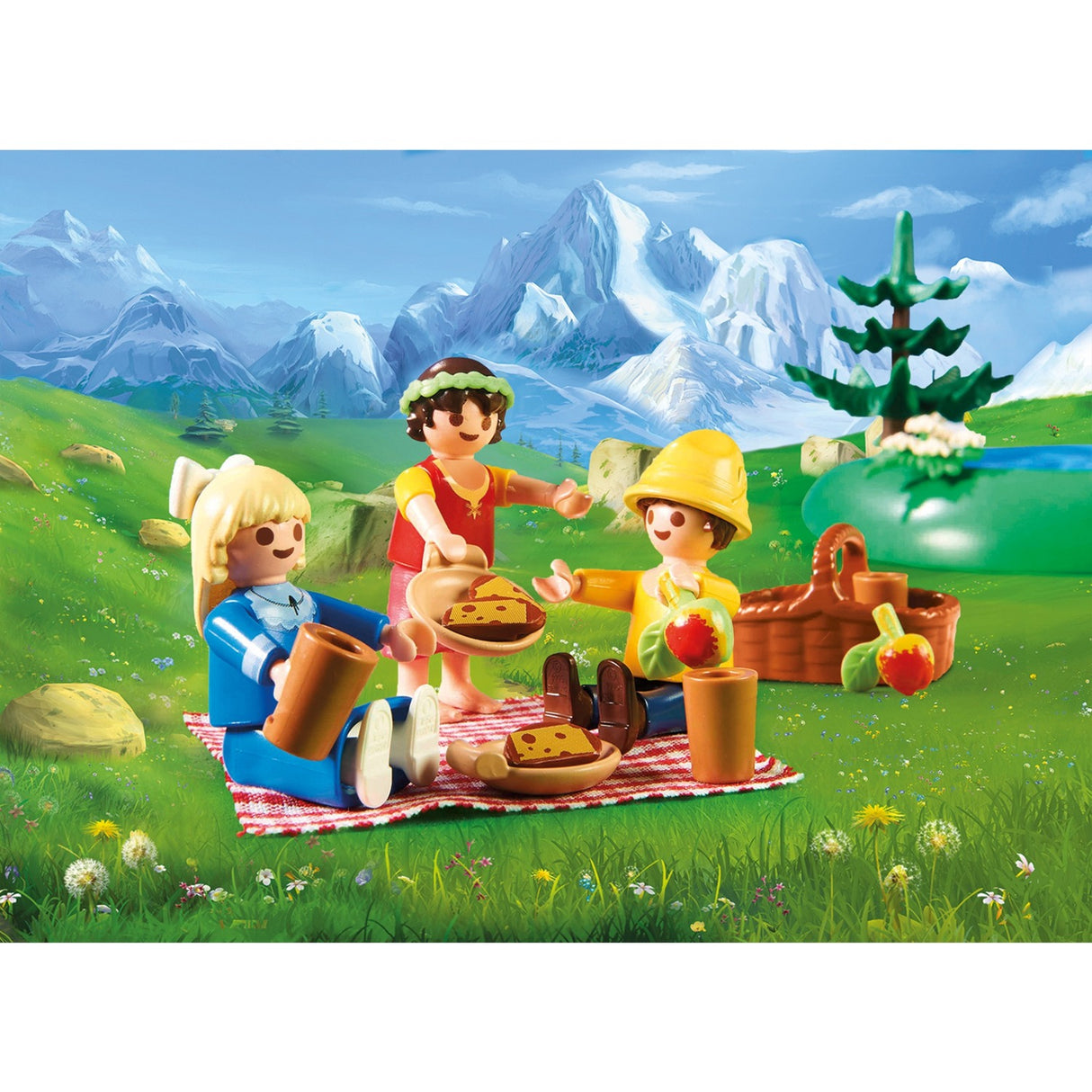 Playmobil Heidi - Heidi, Peter and Clara at the Crystal Lake Playset (70254)