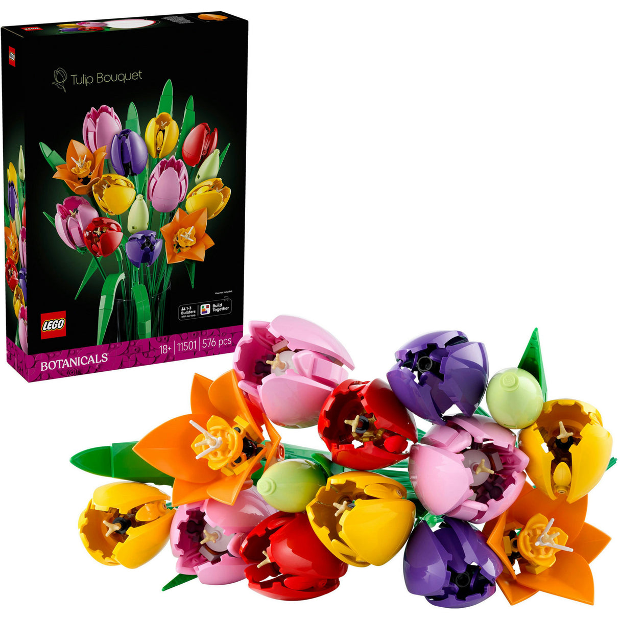Buquê Lego Botanicals 11501 com decoração de flor de tulipa