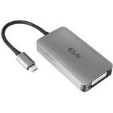Club 3D USB Type-C to DVI-I Dual Link Active Adapter (Grey, CAC-1510)